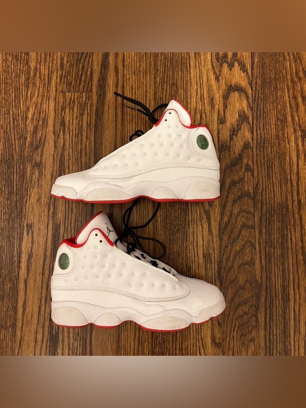Jordan Kids White and Red High-Top Basketball Sneakers